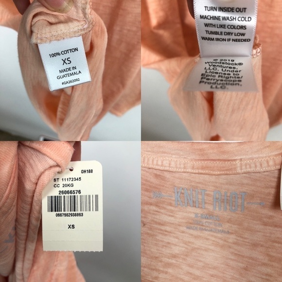 PINK VICTORIA’S SECRET
WOODSTOCK BAND TEE TOP XS - Picture 8 of 10